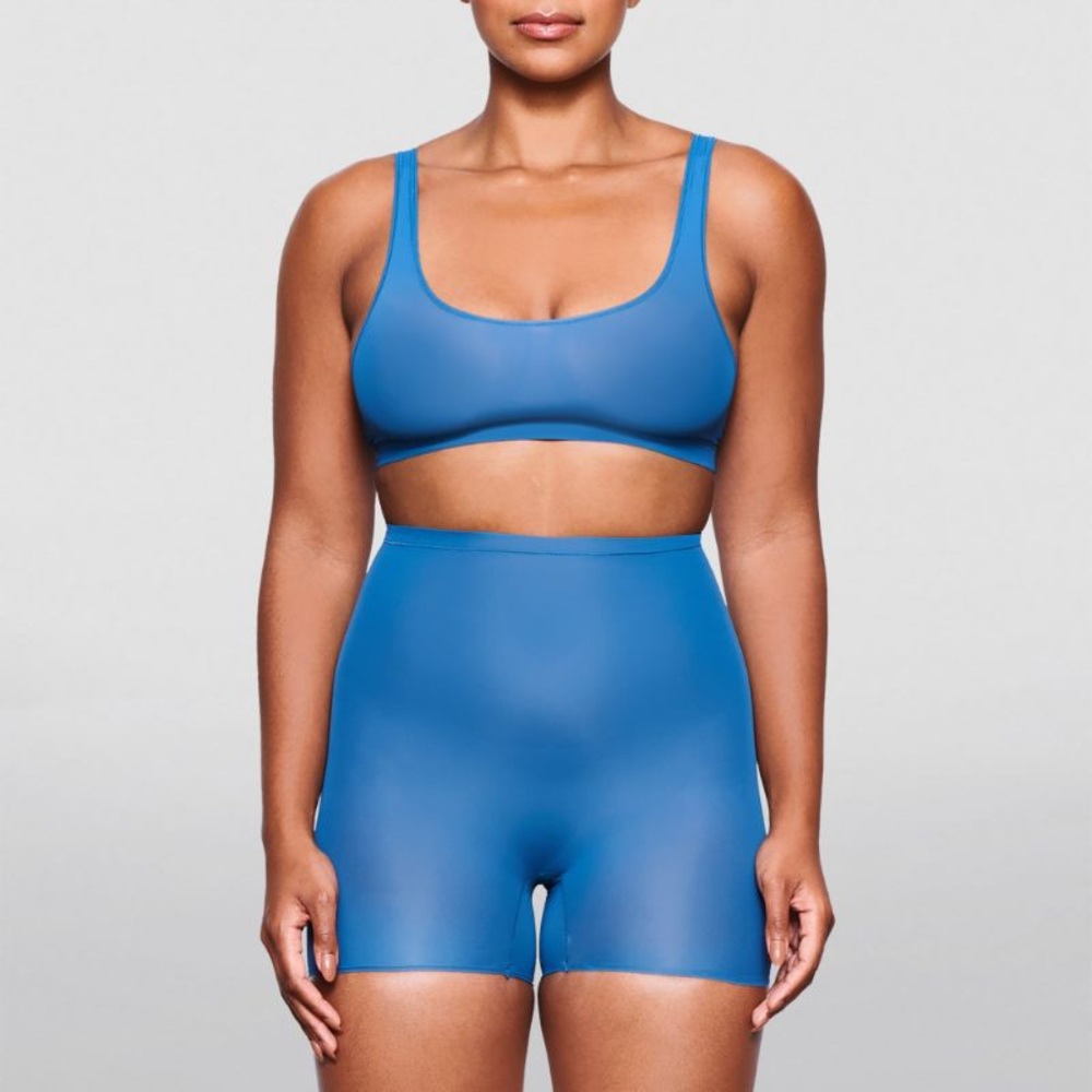 SKIMS Ocean Blue Jelly Sheer Scoop Neck Bralette 3X